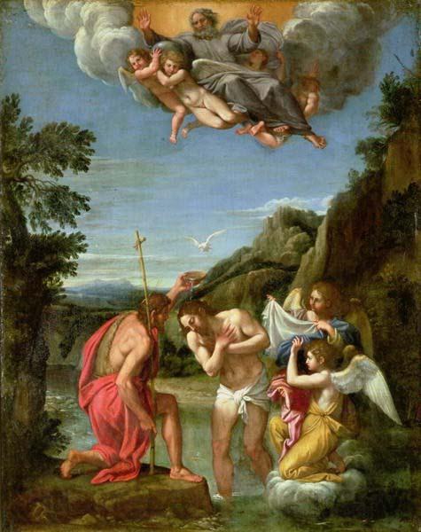Francesco Albani Baptism of Christ Spain oil painting art